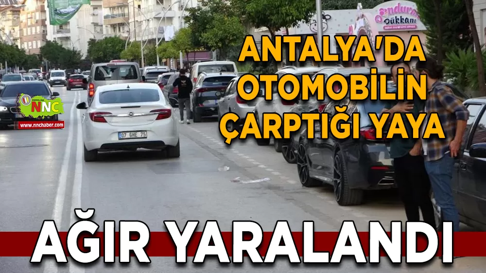 Antalya'da otomobilin çarptığı yaya ağır yaralandı
