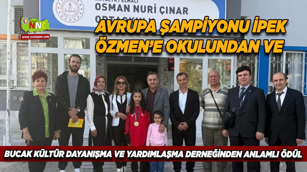 Avrupa Şampiyonu İpek Özmen’e Okulundan ve Dernekten anlamlı ödül