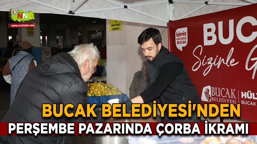Bucak Belediyesi'nden perşembe pazarında çorba ikramı