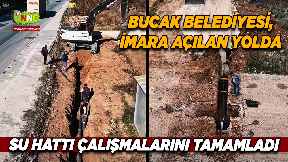 Bucak Belediyesi, yeni imara açılan yolda altyapı çalışmalarını tamamladı