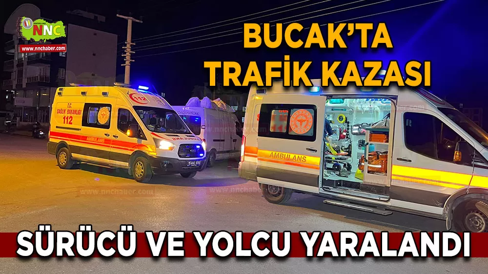 Bucak'ta araçla motosiklet kazaya karıştı! Sürücü ve yolcu yaralandı