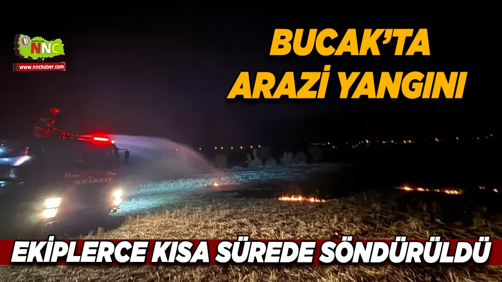 Bucak'ta arazi yangını Ekipler seferber oldu