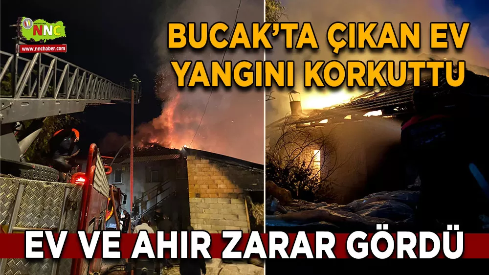 Bucak'ta ev yangını! Alevler paniğe neden oldu