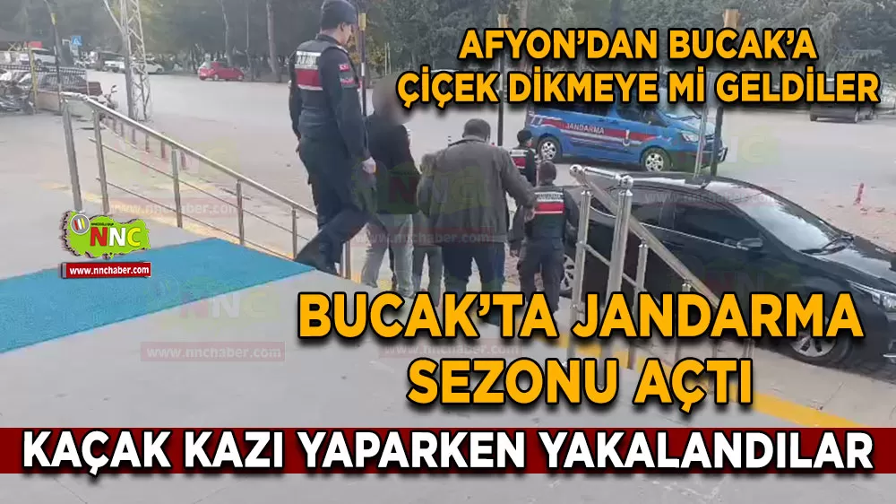 Bucak’ta kaçak kazı operasyonunda 4 şüpheli suçüstü yakalandı