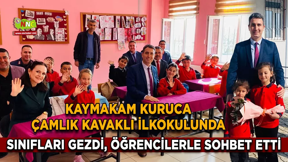 Bucak’ta Kaymakam Kuruca’dan Çamlık Kavaklı İlkokuluna ziyaret