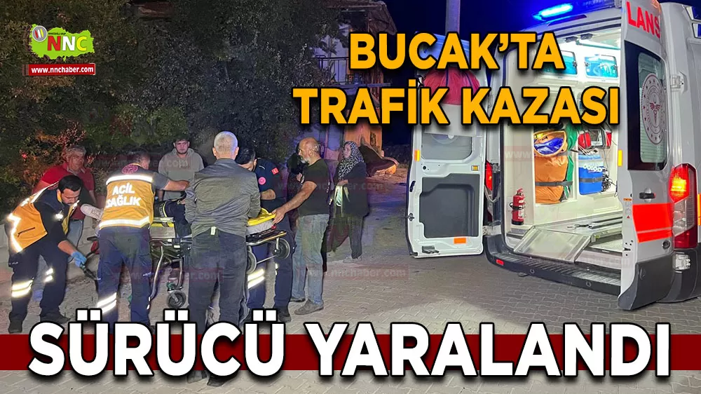 Bucak'ta motor kazası! Sürücü hastaneye kaldırıldı