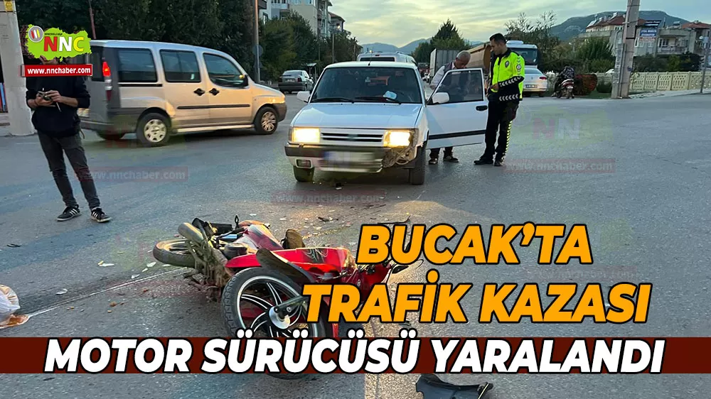 Bucak'ta trafik kazası! Sürücü yaralandı, hastaneye kaldırıldı