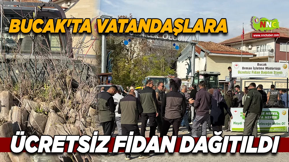 Bucak'ta vatandaşlara ücretsiz fidan dağıtıldı