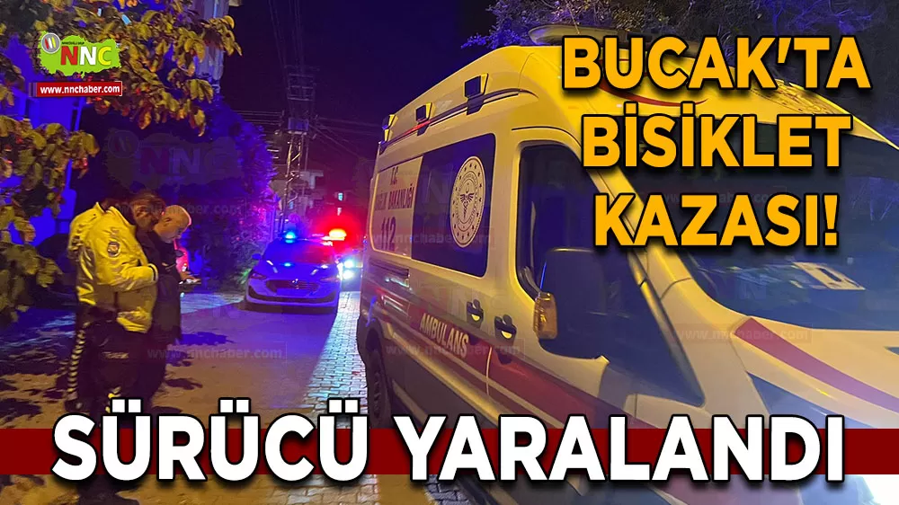 Burdur Bucak'ta bisiklet kazası! Sürücü yaralandı