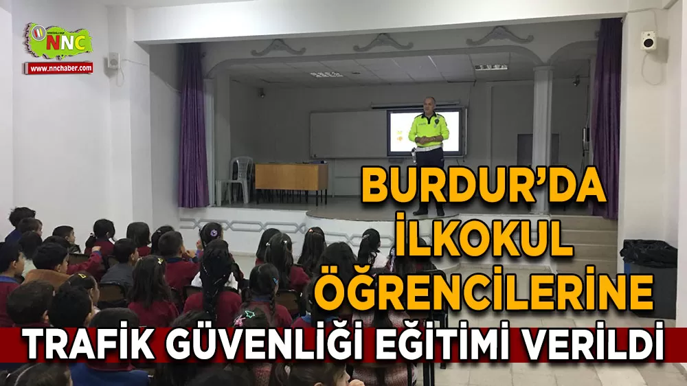 Burdur’da ilkokul öğrencilerine trafik güvenliği eğitimi verildi