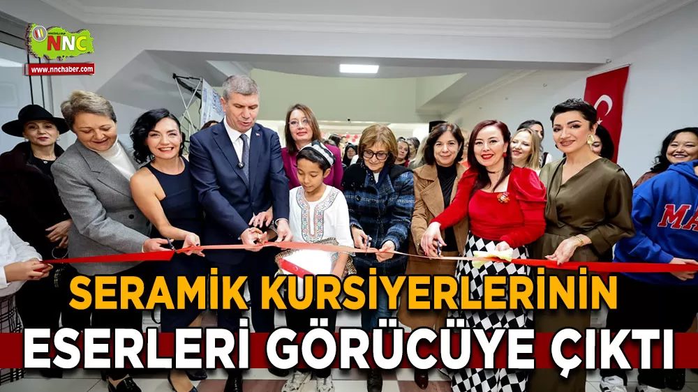 Burdur’da seramik kursiyerlerinin eserleri sergilendi