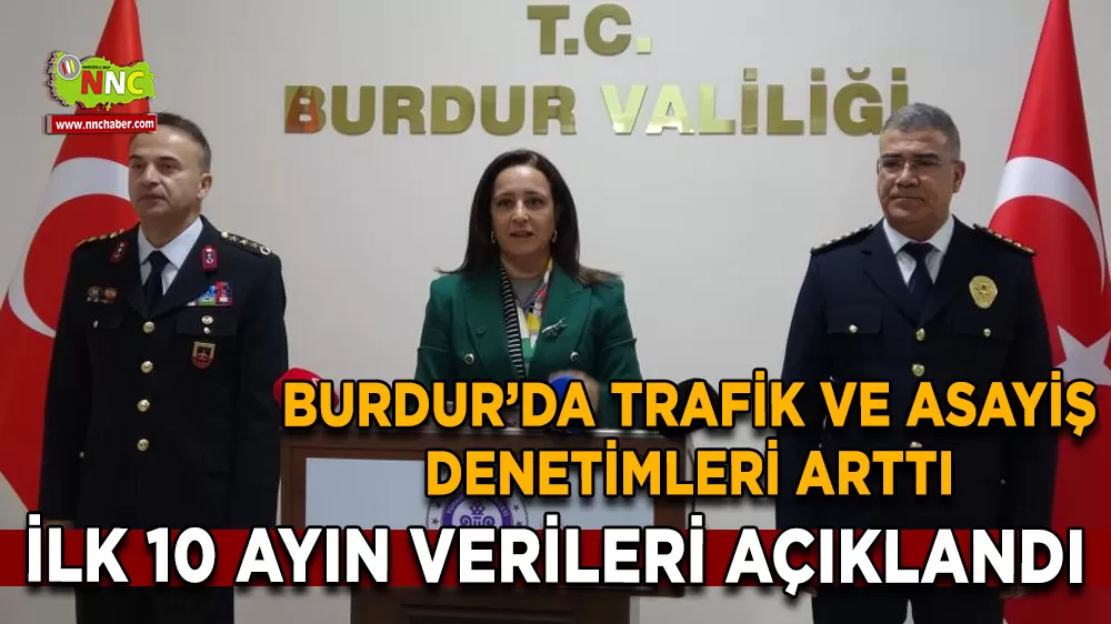 Burdur’da trafik ve asayiş denetimleri arttı İlk 10 ayın verileri açıklandı