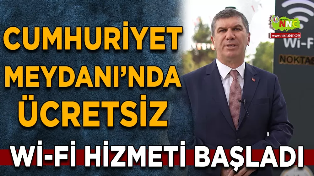 Cumhuriyet Meydanı’nda ücretsiz Wi-Fi hizmeti başladı