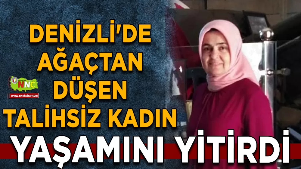 Denizli'de ağaçtan düşen talihsiz kadın yaşamını yitirdi