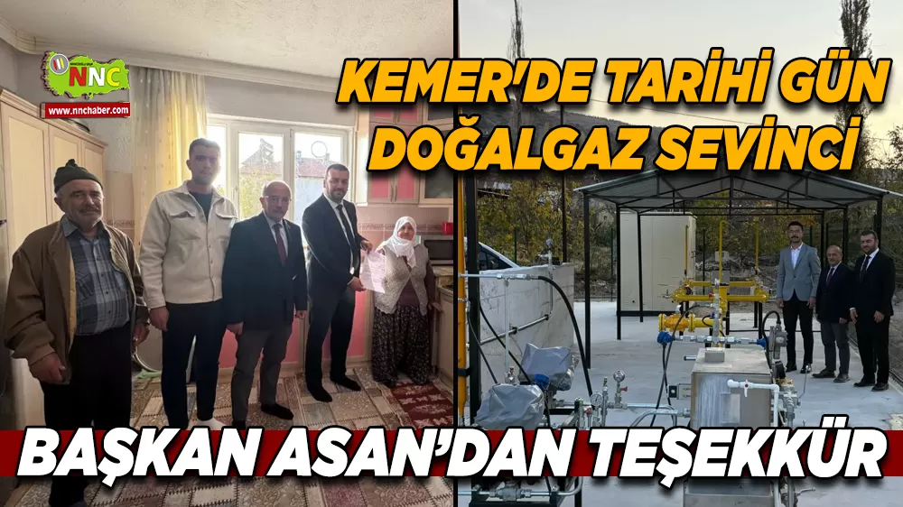 Kemer’de yılların hayali gerçek oldu Doğalgaz hizmete açıldı