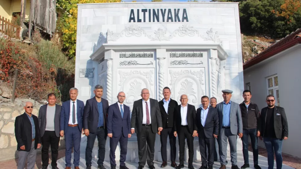 Kumluca'da hayırseverin yaptırdığı çeşme hizmete açıldı