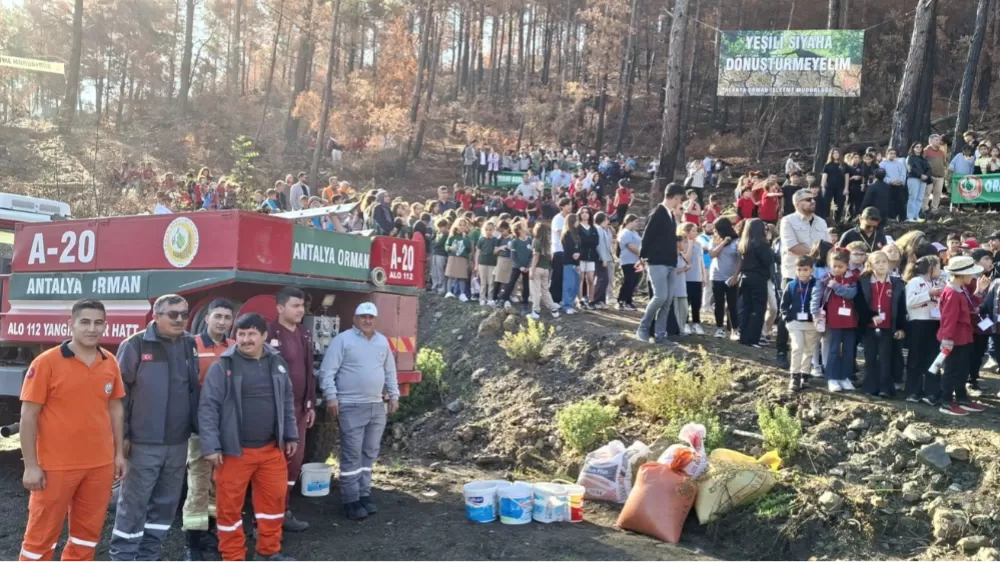 Öğrencilere yangın ve çevre bilinci konusunda yerinde bilgi verildi