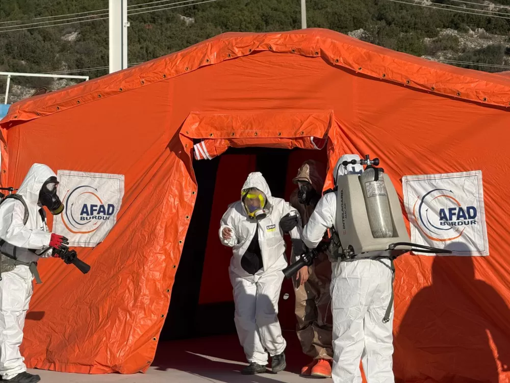 Bucak OSB'de Büyük Tatbikat Yangın ve KBRN Riskine Karşı Kurumlar Tek Yumruk