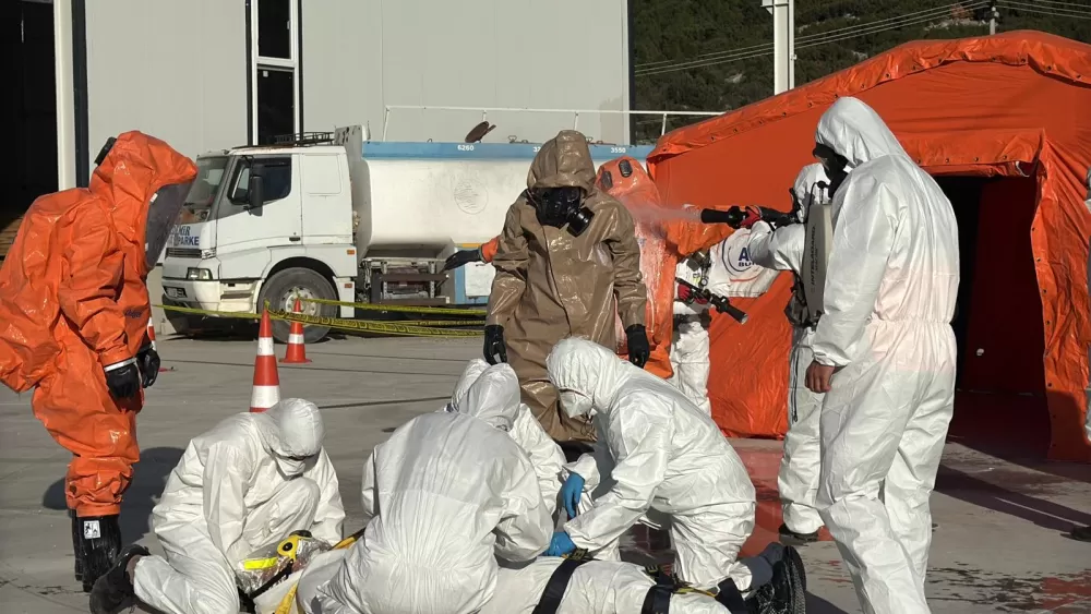 Bucak OSB'de Büyük Tatbikat Yangın ve KBRN Riskine Karşı Kurumlar Tek Yumruk