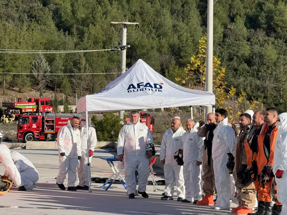 Bucak OSB'de Büyük Tatbikat Yangın ve KBRN Riskine Karşı Kurumlar Tek Yumruk