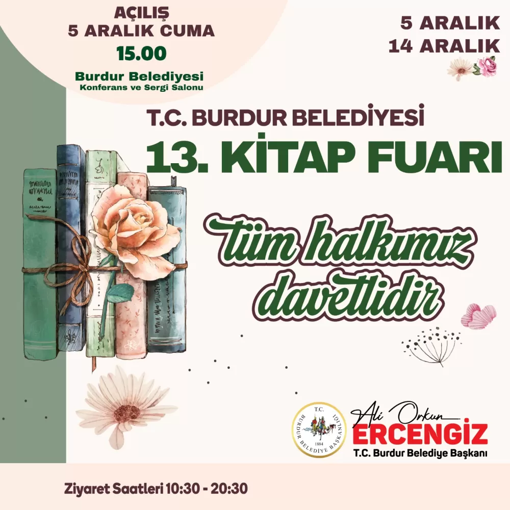 Burdur Belediyesi 13. Kitap Fuarı kapılarını açıyor