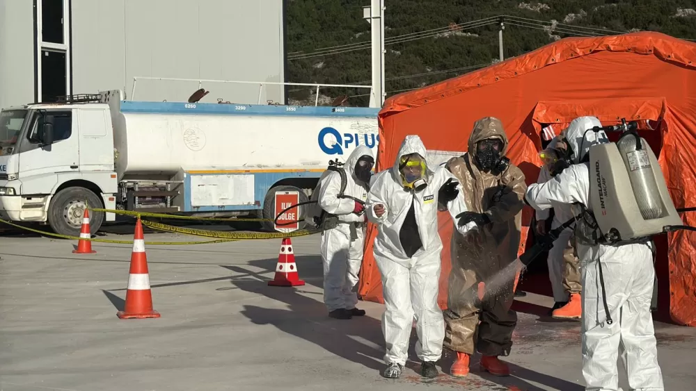 Bucak OSB'de Büyük Tatbikat Yangın ve KBRN Riskine Karşı Kurumlar Tek Yumruk