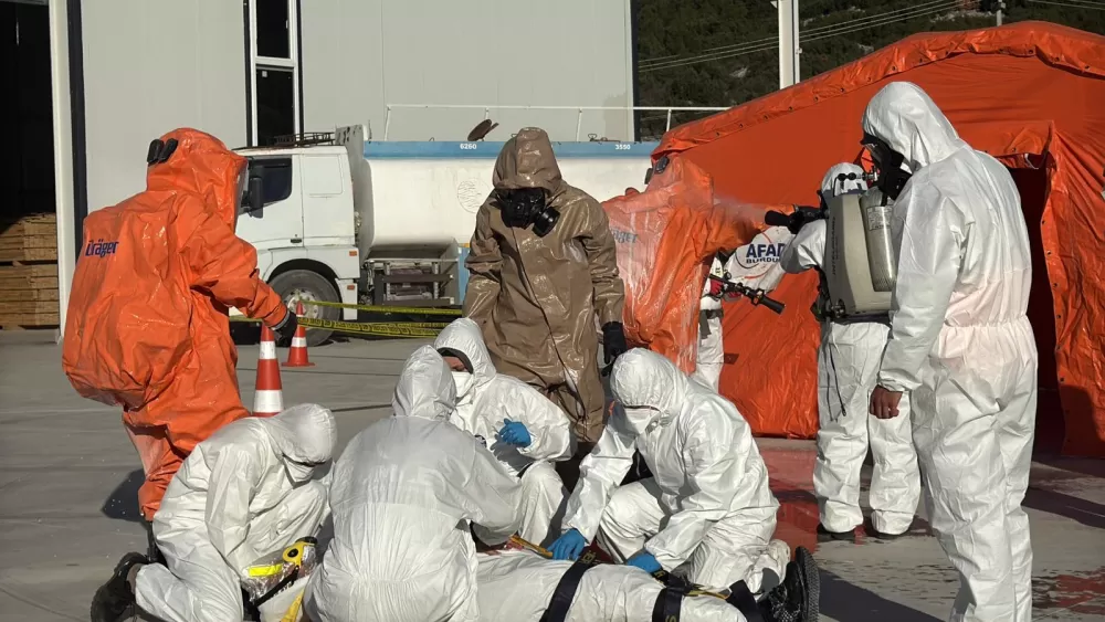 Bucak OSB'de Büyük Tatbikat Yangın ve KBRN Riskine Karşı Kurumlar Tek Yumruk