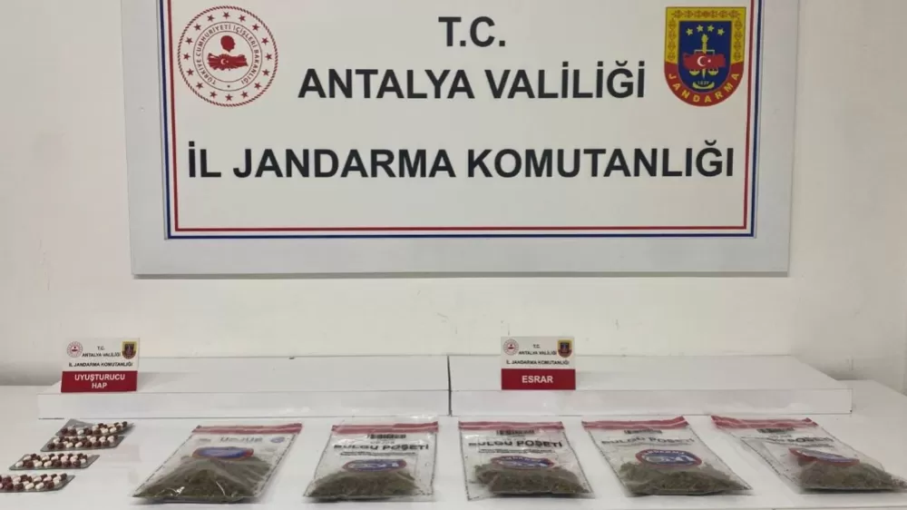 Alanya'da jandarmadan uyuşturucu operasyonu