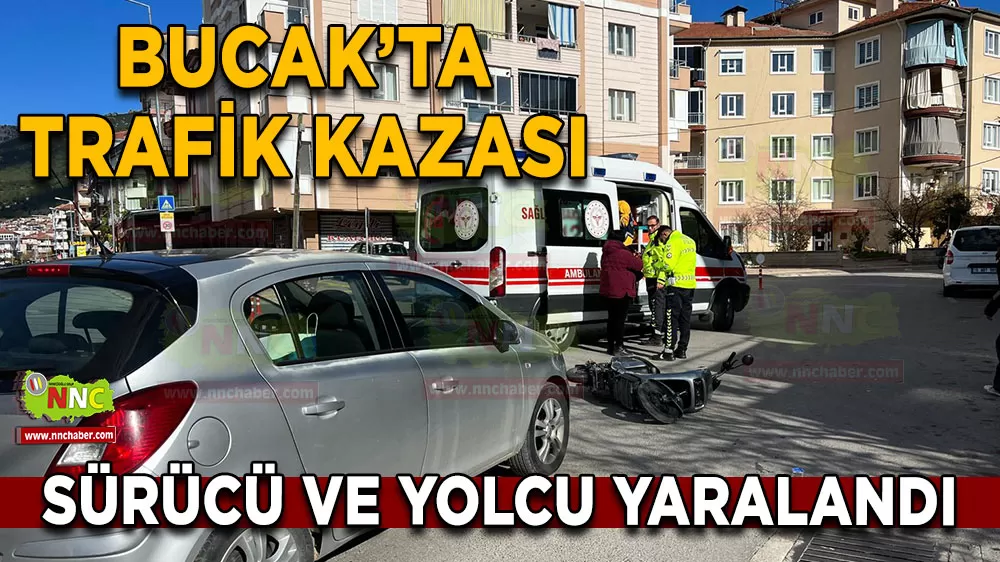 Bucak’ta akülü motosiklet ile otomobil kazası! Sürücü ve yolcu yaralandı