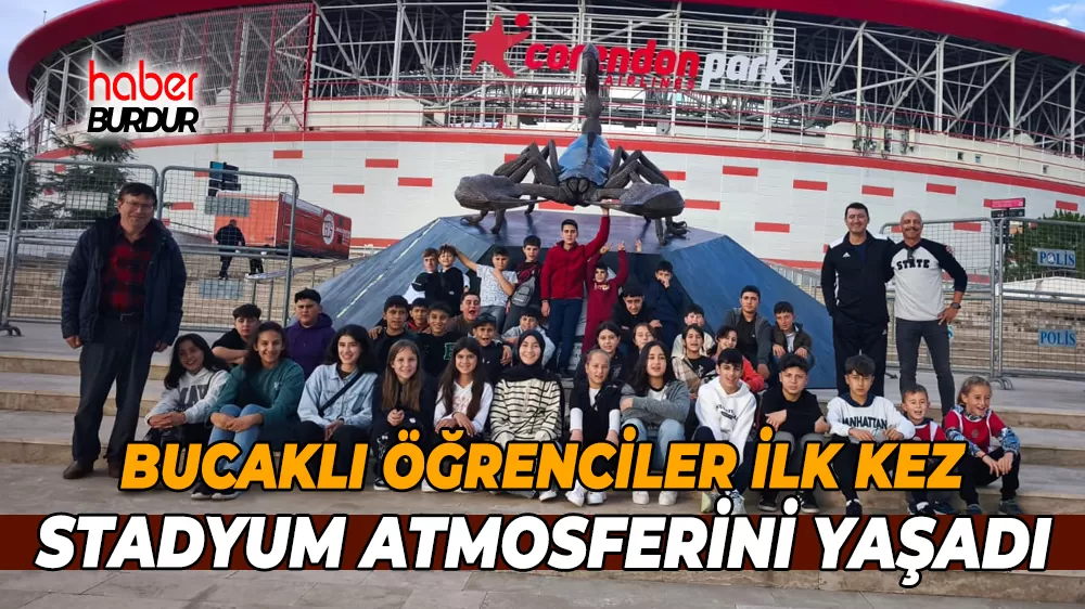 Bucaklı çocukları ilk defa maça geldi