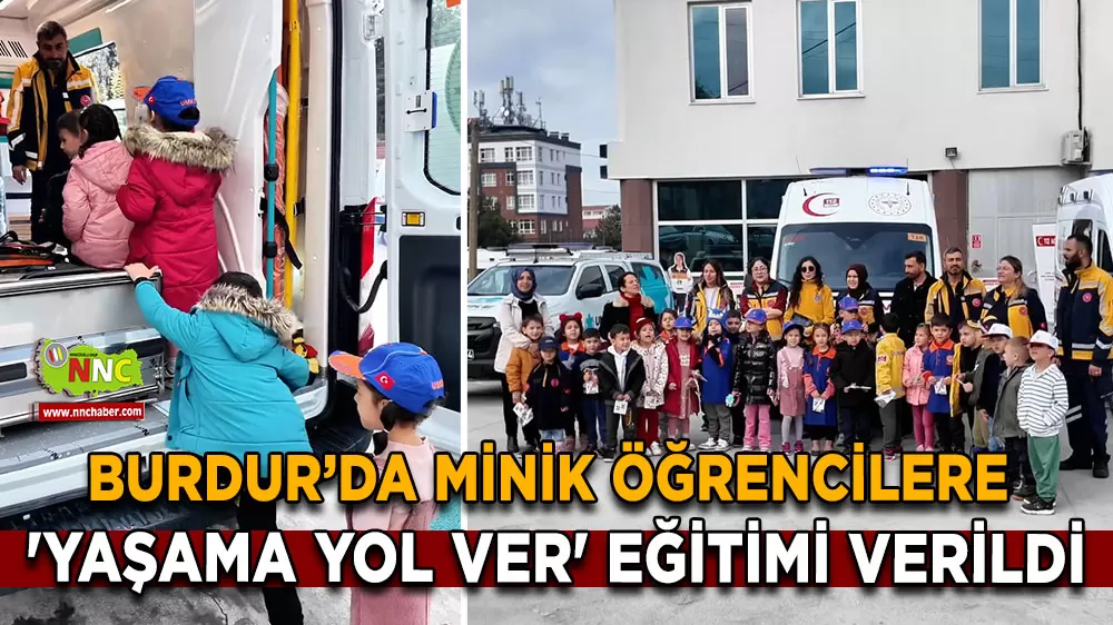 Burdur’da minik öğrencilere 'Yaşama Yol Ver' eğitimi verildi