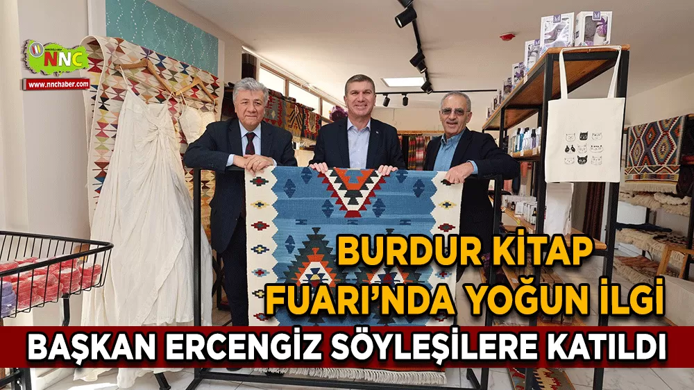 Burdur Kitap Fuarı’nda yoğun ilgi Başkan Ercengiz söyleşilere katıldı