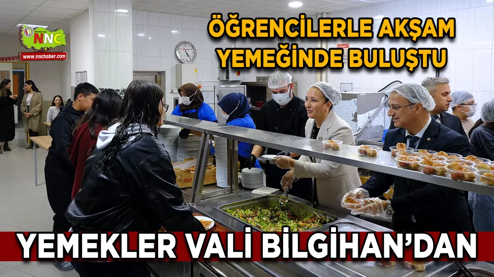 Burdur Valisi Bilgihan, öğrencilerle akşam yemeğinde buluştu