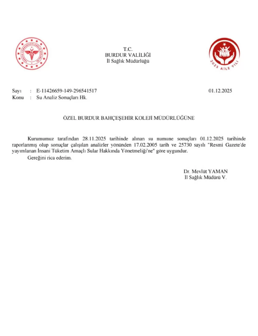 Zehirlenme iddiaları sonrası analiz sonuçları belli oldu! İşte analiz sonuçları