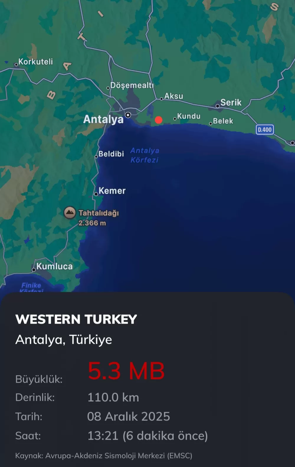 Antalya depremi etrafı salladı! Bucak'ta da hissedildi