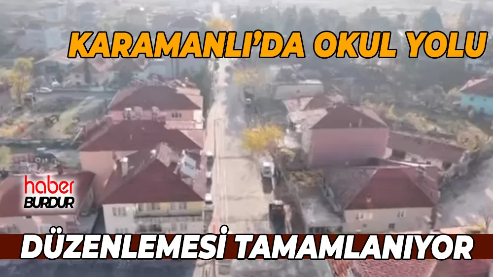Karamanlı Lisesi bağlantı yolunda parke çalışmaları sürüyor