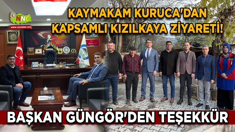 Kaymakam Kuruca'dan kapsamlı Kızılkaya ziyareti! Başkan Güngör'den teşekkür