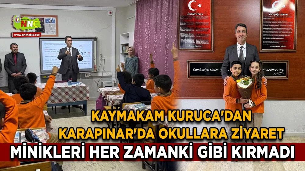 Kaymakam Kuruca'dan Karapınar'da okullara ziyaret