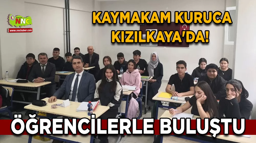 Kaymakam Kuruca Kızılkaya'da! Anadolu Lisesinde öğrencilerle buluştu