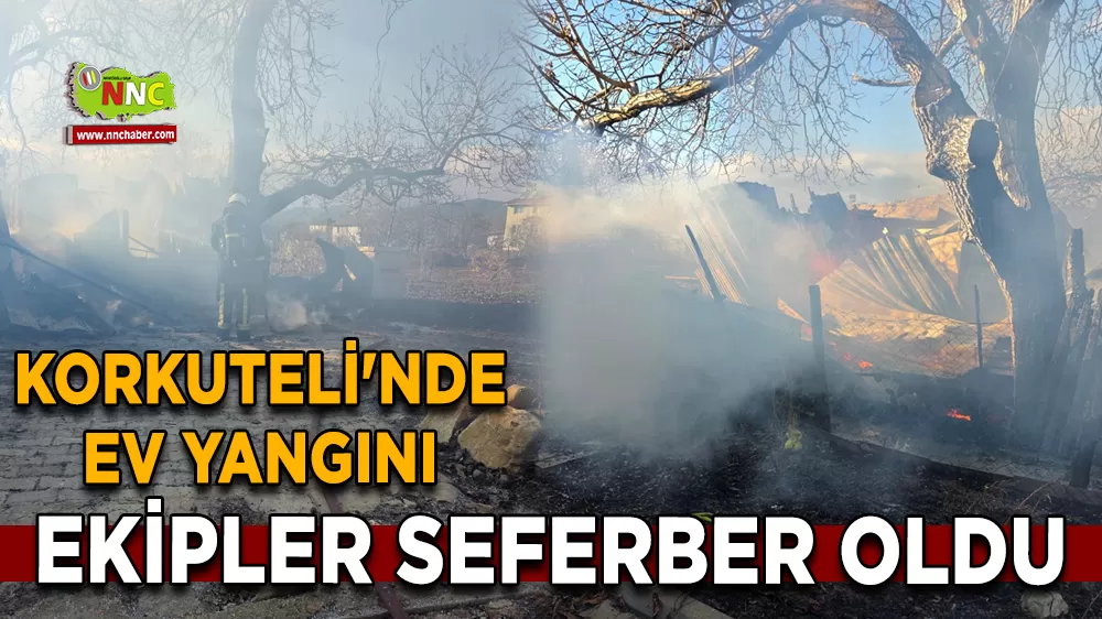 Korkuteli'nde ev yangını Ekipler seferber oldu