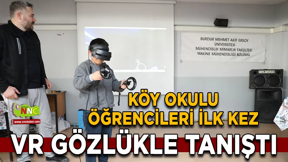 Köy okulu öğrencileri ilk kez VR gözlükle teknolojiyle tanıştı