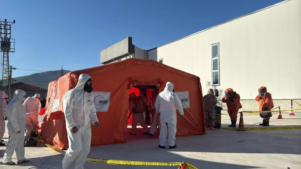 Bucak OSB'de Büyük Tatbikat Yangın ve KBRN Riskine Karşı Kurumlar Tek Yumruk