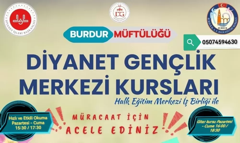 Burdur'da gençlere yönelik yeni kurslar açılıyor