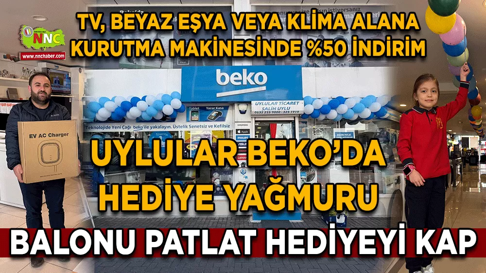 Uylular Beko’da hediye yağmuru! TV, beyaz eşya veya klima alımında kurutma makinesinde %50 indirim