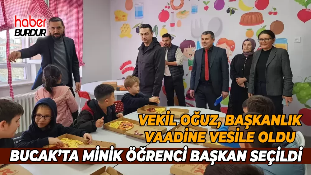 Vekil Oğuz, Sınıf başkanı Öykü Naz'ın davetine karşılık verdi