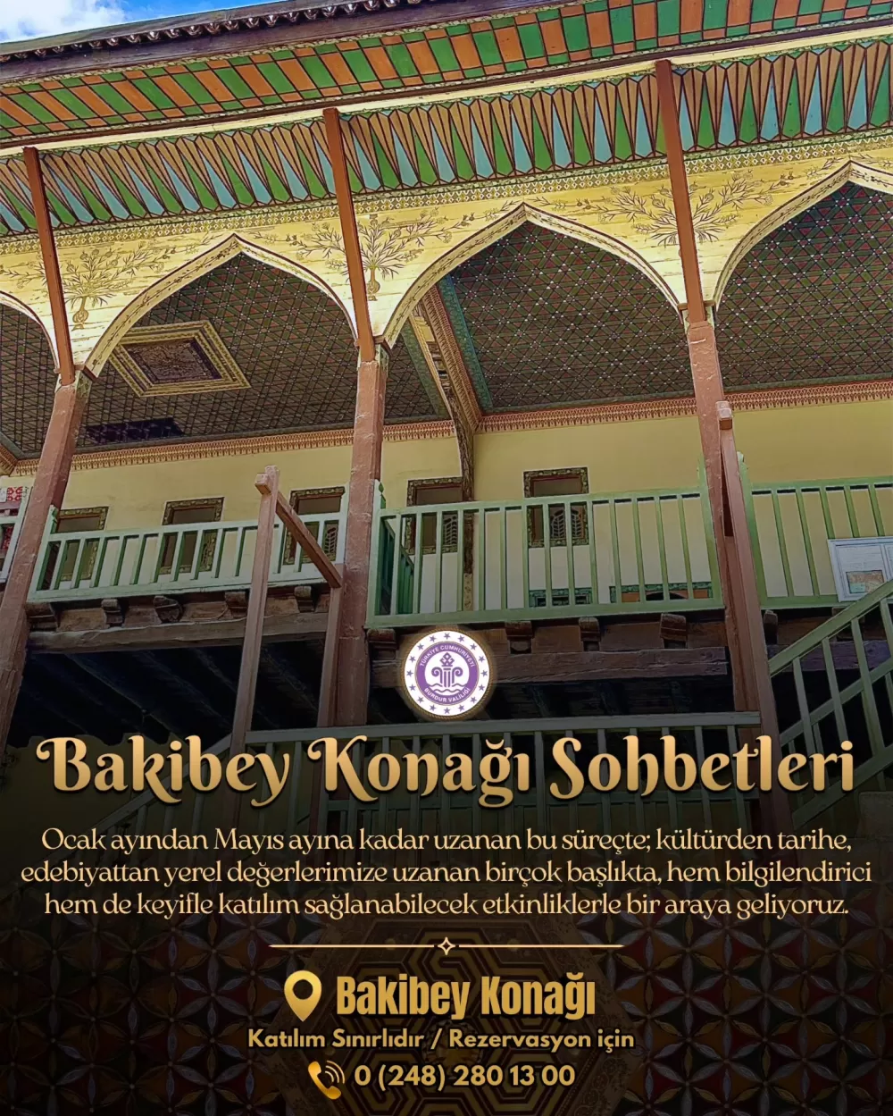 Burdur’un kalbi Bakibey Konağı’nda atacak Kültür ve sanat dolu 5 ay