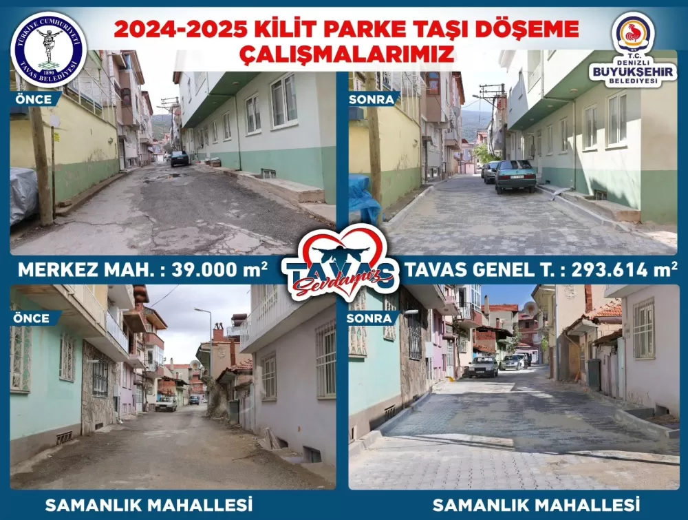 Tavas’ta 2024-2025 yıllarında üst yapıya büyük yatırım yapıldı