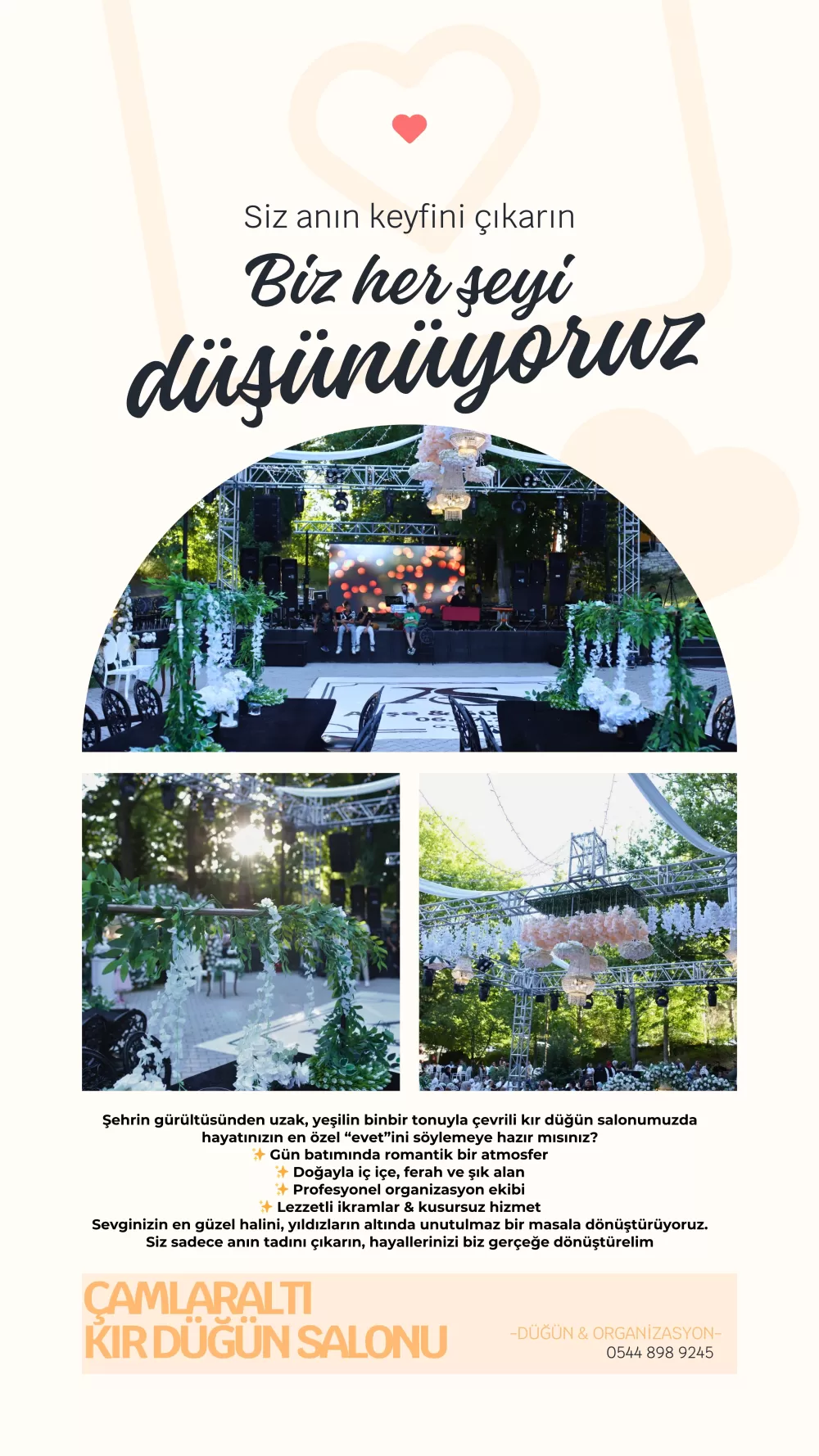 'Evet' demenin en yeşil hali Çamlaraltı'nda yıldızlar şahidiniz olsun! Erken rezervasyon fırsatını kaçırmayın