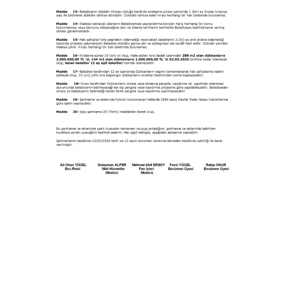 Çavdır Belediyesi ihaleyi duyurdu! Dükkanlar kiralanıyor