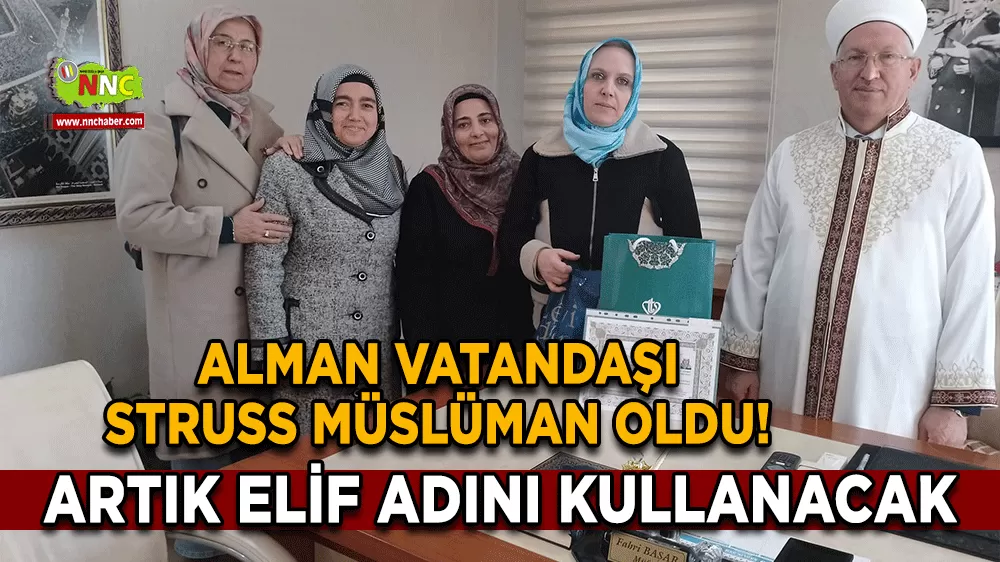 Alman vatandaşı Struss müslüman oldu! 'Elif ismini aldı